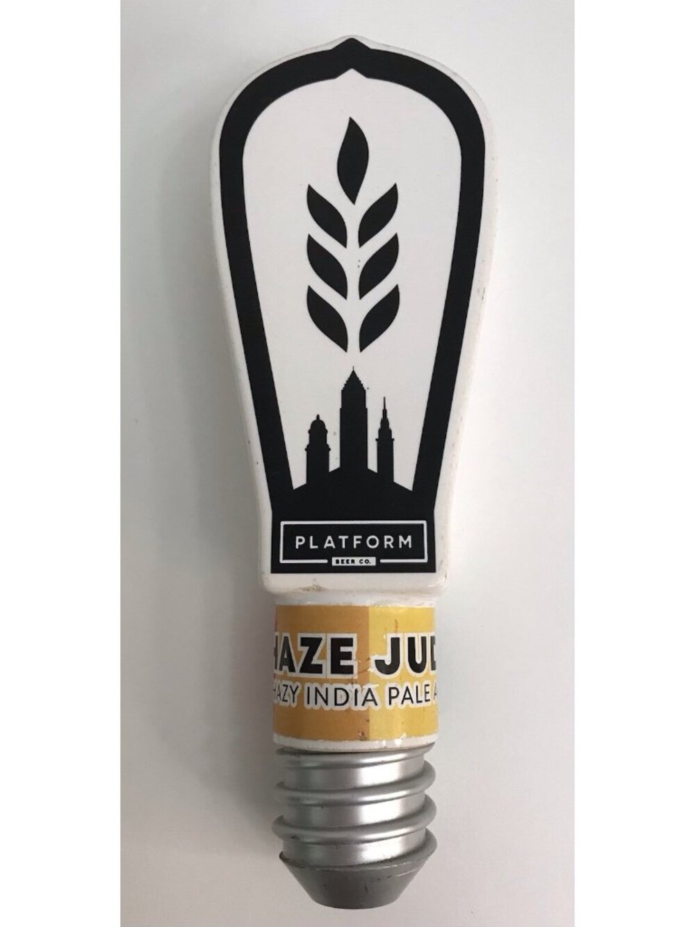 Platform Beer Co. Beer Tap Bar Handle Ceramic 8" Haze Jude Sticker